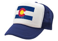 COLORADO FLAG - coloradan mountain state - Adult Trucker Cap Hat - Five Panel Retro Style TRUCKER Cap