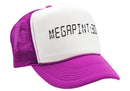 MEGAPINT30 - Vintage Retro Style Trucker Cap Hat - Five Panel Retro Style TRUCKER Cap