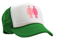 GIRL ON GIRL - lgbtq gay rights lesbian - Vintage Retro Style Trucker Cap Hat - Five Panel Retro Style TRUCKER Cap