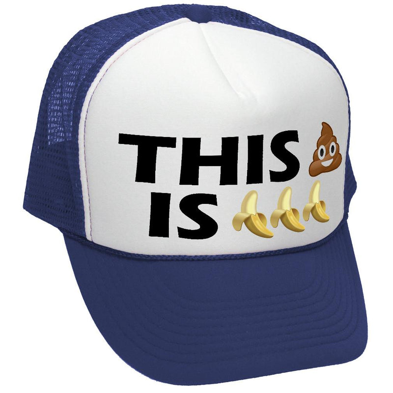 THIS S--- IS BANANAS - funny parody joke - Mesh Trucker Hat Cap - Five Panel Retro Style TRUCKER Cap