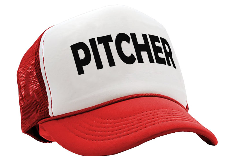 PITCHER - catcher lgbtq gay rights pride - Vintage Retro Style Trucker Cap Hat - Five Panel Retro Style TRUCKER Cap