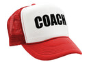 COACH - football baseball basketball sports - Vintage Retro Style Trucker Cap Hat - Five Panel Retro Style TRUCKER Cap