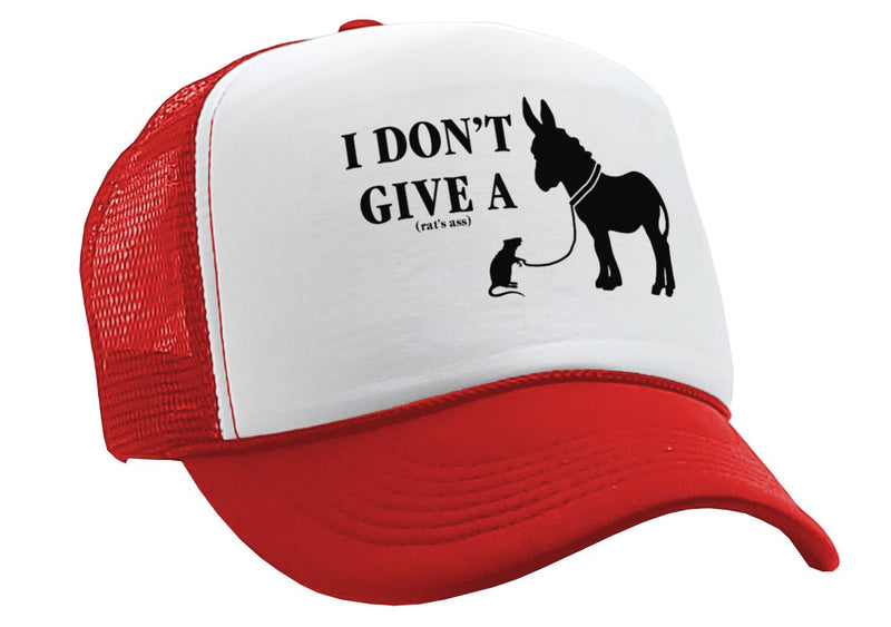 I Don't Give a RAT'S ASS - Five Panel Retro Style TRUCKER Cap