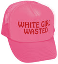 WHITE GIRL WASTED - funny party dance frat college - Vintage Retro Style Trucker Cap Hat - Five Panel Retro Style TRUCKER Cap