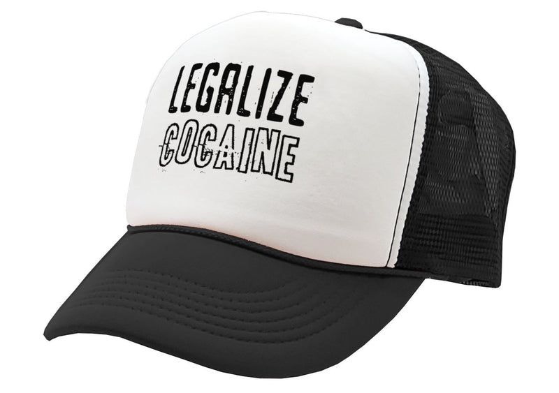 Legalize Cocaine - Vintage Retro Style Trucker Cap Hat - Five Panel Retro Style TRUCKER Cap