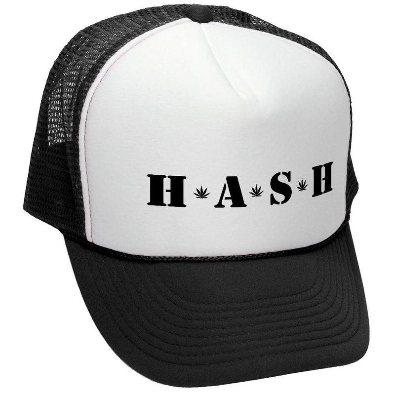 hash Trucker Hat - Mesh Cap - Five Panel Retro Style TRUCKER Cap
