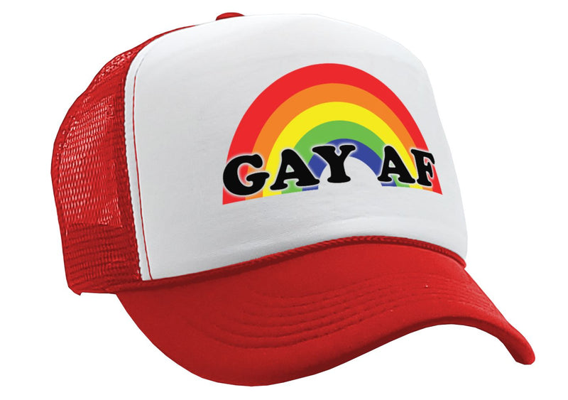 GAY AF - Five Panel Retro Style TRUCKER Cap