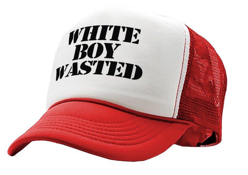 White Boy Wasted - Five Panel Retro Style TRUCKER Cap