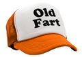 OLD FART - funny over the hill joke gag - Vintage Retro Style Trucker Cap Hat - Five Panel Retro Style TRUCKER Cap