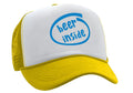 BEER INSIDE - parody college drinking - Vintage Retro Style Trucker Cap Hat