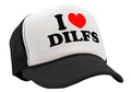 I Heart DILFS - Vintage Retro Style Trucker Cap Hat - Five Panel Retro Style TRUCKER Cap