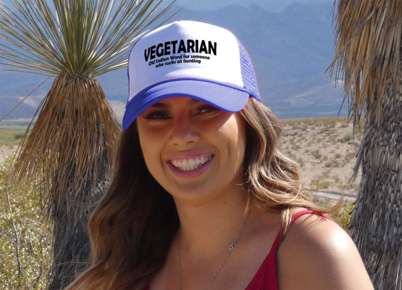 VEGETARIAN - BAD HUNTER - Five Panel Retro Style TRUCKER Cap