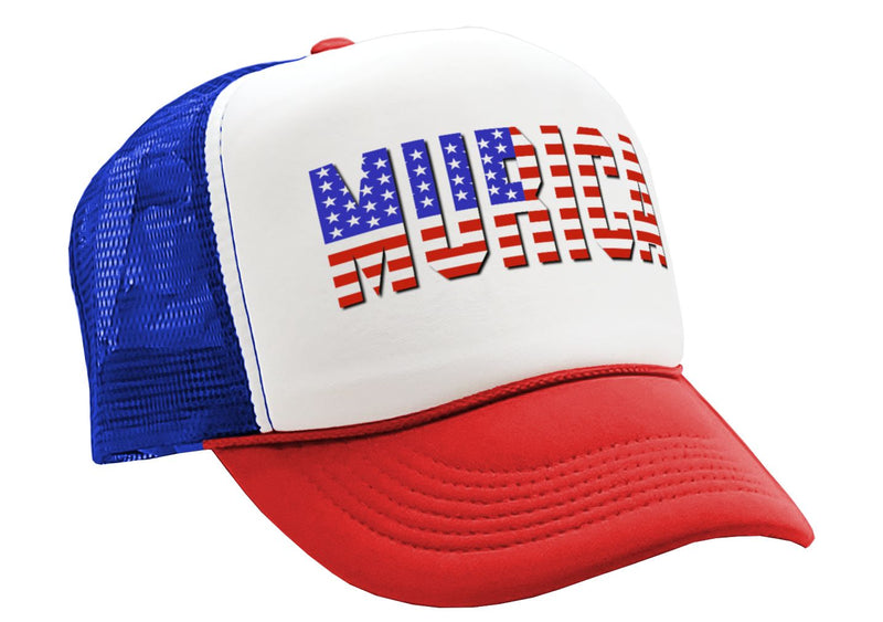 MURICA - america 4th july independence day - Vintage Retro Style Trucker Cap Hat