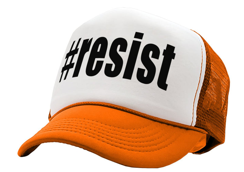 RESIST - hashtag resistance movement fight - Vintage Retro Style Trucker Cap Hat - Five Panel Retro Style TRUCKER Cap