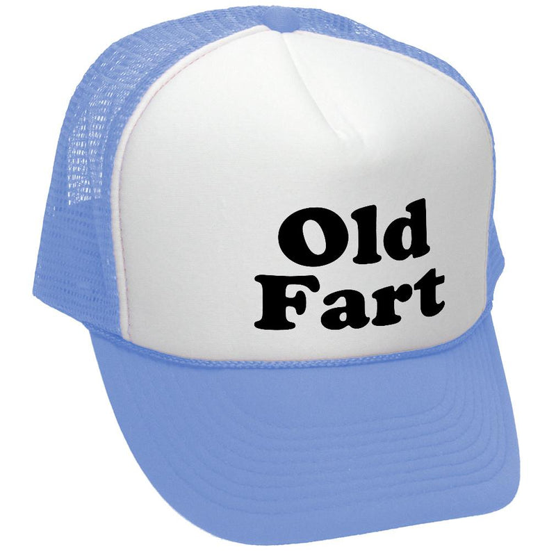 OLD FART - funny over the hill joke gag - Vintage Retro Style Trucker Cap Hat - Five Panel Retro Style TRUCKER Cap