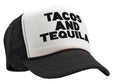 TEQUILAS and TACOS - party time mexican food - Vintage Retro Style Trucker Cap Hat - Five Panel Retro Style TRUCKER Cap