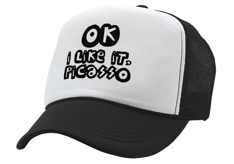 OK I Like It Picasso - viral video - Vintage Retro Style Trucker Cap Hat - Five Panel Retro Style TRUCKER Cap