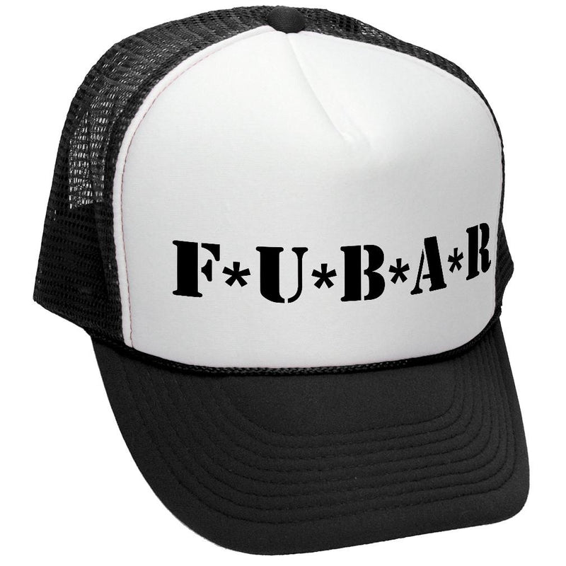 FUBAR - funny joke party gag - Mesh Trucker Hat Cap - Five Panel Retro Style TRUCKER Cap