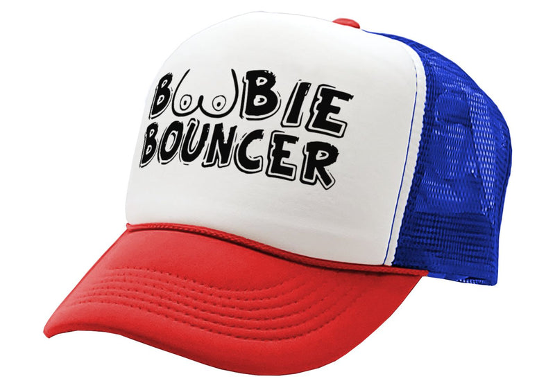 Boobie Bouncer - Vintage Retro Style Trucker Cap Hat - Five Panel Retro Style TRUCKER Cap