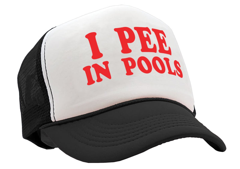 I Pee In Pools - Five Panel Retro Style TRUCKER Cap
