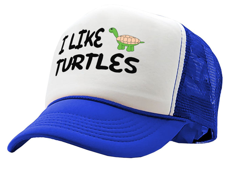 I LIKE TURTLES - Five Panel Retro Style TRUCKER Cap
