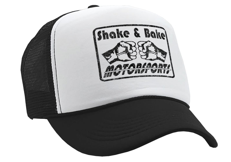 SHAKE and BAKE Motorsports - ferrell movie - Vintage Retro Style Trucker Cap Hat - Five Panel Retro Style TRUCKER Cap