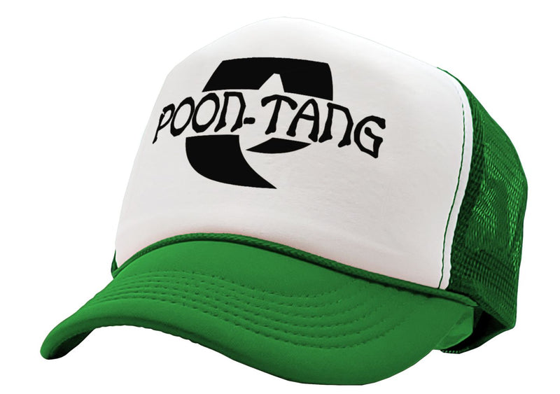 POON TANG CLAN - parody sexy joke gift - Vintage Retro Style Trucker Cap Hat - Five Panel Retro Style TRUCKER Cap