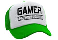 GAMER - I will SLEEP when I DIE - gaming - Vintage Retro Style Trucker Cap Hat - Five Panel Retro Style TRUCKER Cap