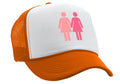 GIRL ON GIRL - lgbtq gay rights lesbian - Vintage Retro Style Trucker Cap Hat - Five Panel Retro Style TRUCKER Cap