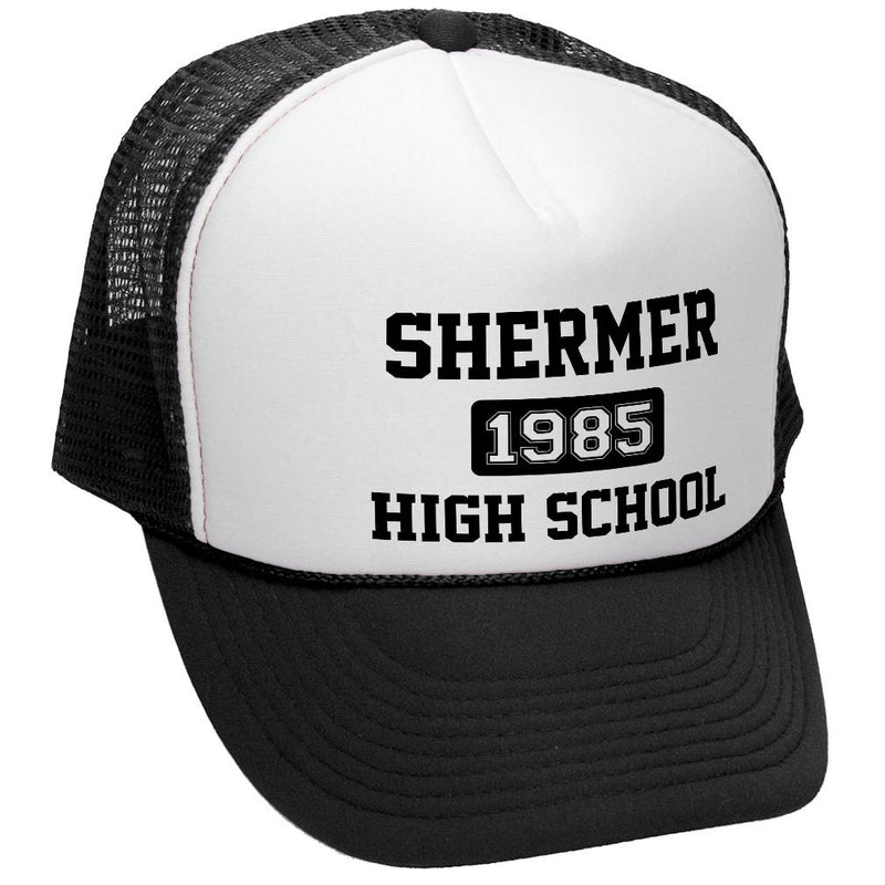 Shermer High School Trucker Hat - Mesh Cap - Five Panel Retro Style TRUCKER Cap