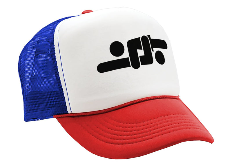 EAT OUT - sexy 69 position - Five Panel Retro Style TRUCKER Cap