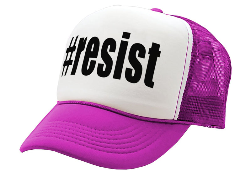 RESIST - hashtag resistance movement fight - Vintage Retro Style Trucker Cap Hat - Five Panel Retro Style TRUCKER Cap