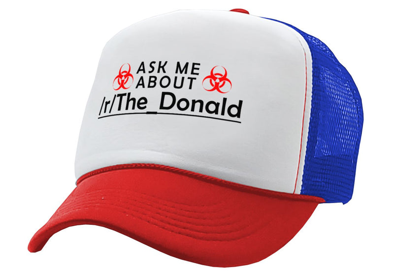 Ask Me About The_Donald - Five Panel Retro Style TRUCKER Cap