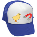 CHICK MAGNET - funny frat party guido - Mesh Trucker Hat Cap - Five Panel Retro Style TRUCKER Cap
