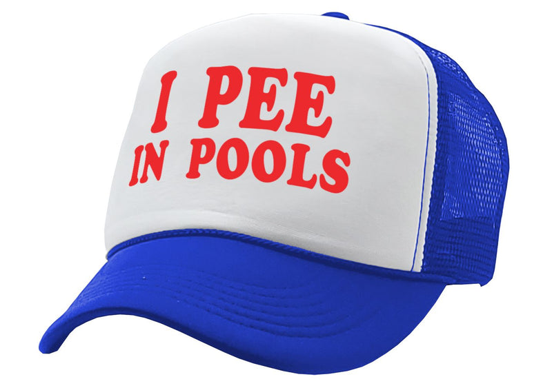 I Pee In Pools - Five Panel Retro Style TRUCKER Cap
