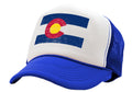 COLORADO FLAG - coloradan mountain state - Adult Trucker Cap Hat - Five Panel Retro Style TRUCKER Cap