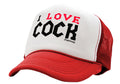 I LOVE COCK fighting - Five Panel Retro Style TRUCKER Cap