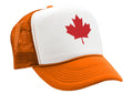 CANADIAN MAPLE LEAF - O Canada patriot pride - Vintage Retro Style Trucker Cap Hat - Five Panel Retro Style TRUCKER Cap