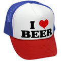 I HEART BEER - funny joke party gag - Vintage Retro Style Trucker Cap Hat - Five Panel Retro Style TRUCKER Cap