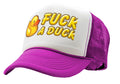 F___ A DUCK - funny dare gift gag rubber ducky - Vintage Retro Style Trucker Cap Hat - Five Panel Retro Style TRUCKER Cap