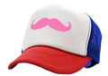 PINK MUSTACHE - Five Panel Retro Style TRUCKER Cap