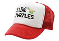 I LIKE TURTLES - Five Panel Retro Style TRUCKER Cap