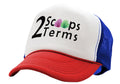 TWO SCOOPS - 2 TERMS - Five Panel Retro Style TRUCKER Cap