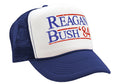 REAGAN BUSH '84 - funny retro vintage style - Unisex Adult Trucker Cap Hat - Five Panel Retro Style TRUCKER Cap