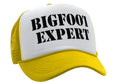 BIGFOOT EXPERT - squatchin sasquatch spook - Vintage Retro Style Trucker Cap Hat - Five Panel Retro Style TRUCKER Cap