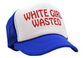 WHITE GIRL WASTED - funny party dance frat college - Vintage Retro Style Trucker Cap Hat - Five Panel Retro Style TRUCKER Cap