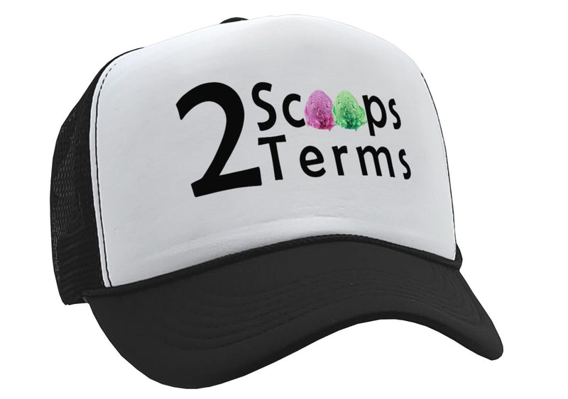 TWO SCOOPS - 2 TERMS - Five Panel Retro Style TRUCKER Cap