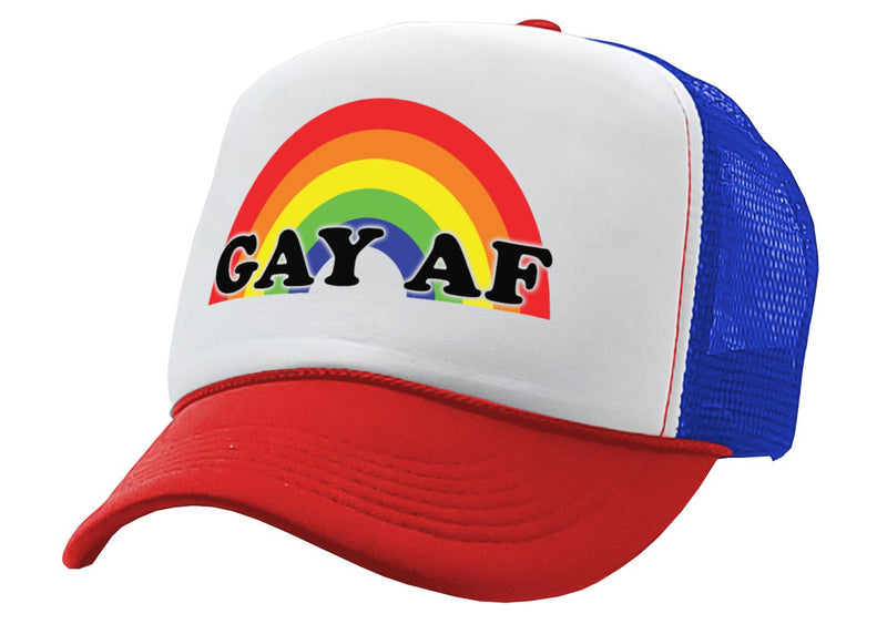 GAY AF - Five Panel Retro Style TRUCKER Cap