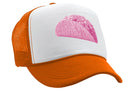 PINK TACO - funny joke gag prank sexy - Vintage Retro Style Trucker Cap Hat - Five Panel Retro Style TRUCKER Cap