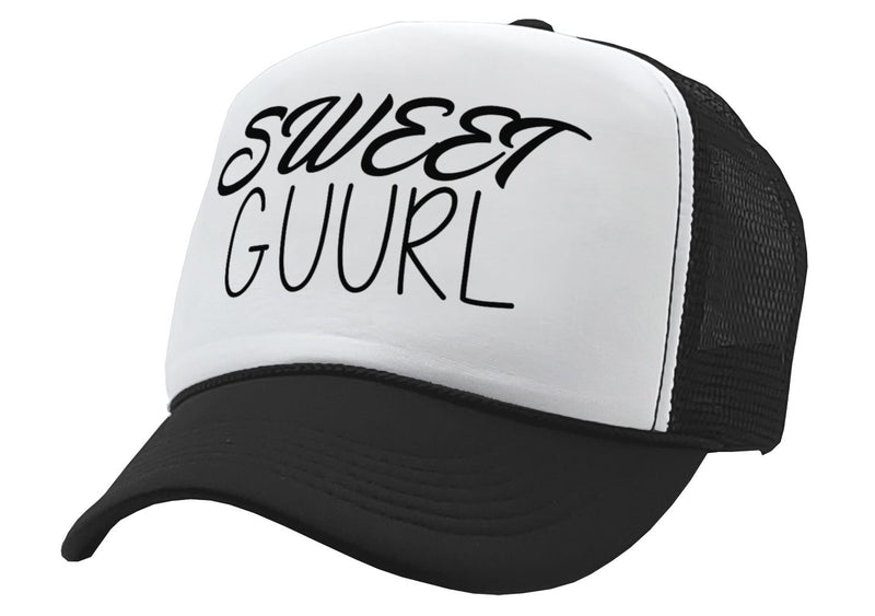 Sweet Guurl - viral video - Vintage Retro Style Trucker Cap Hat - Five Panel Retro Style TRUCKER Cap